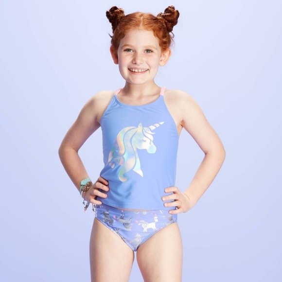 More Than Magic Girls Unicorn Tankini Set New - Picture 1 of 4